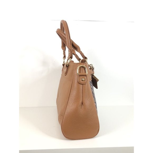 The Danbury Mint Initial Handbag Crossbody "Lynda" Satchel Double Handles  NEW - Picture 3 of 12